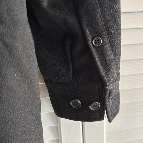 Facconable Wool Lined Overshirt Jacket Men’s Black Button Front French Size XL - Picture 6 of 14